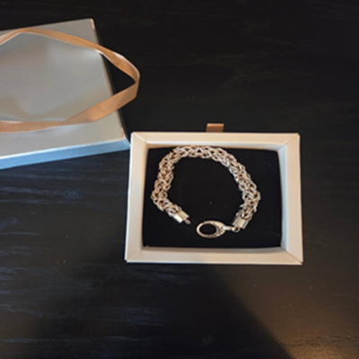 925 Silver Bracelet – 10 mm, Handmade