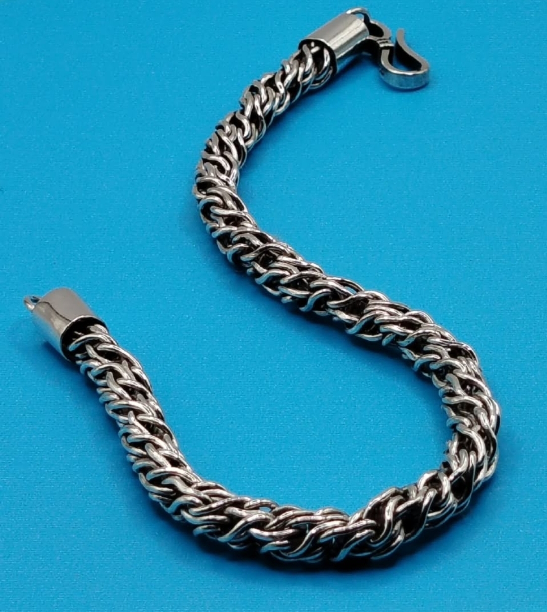 Twisted Bali Woven Bracelet 5x5 mm 925 Sterling Silver