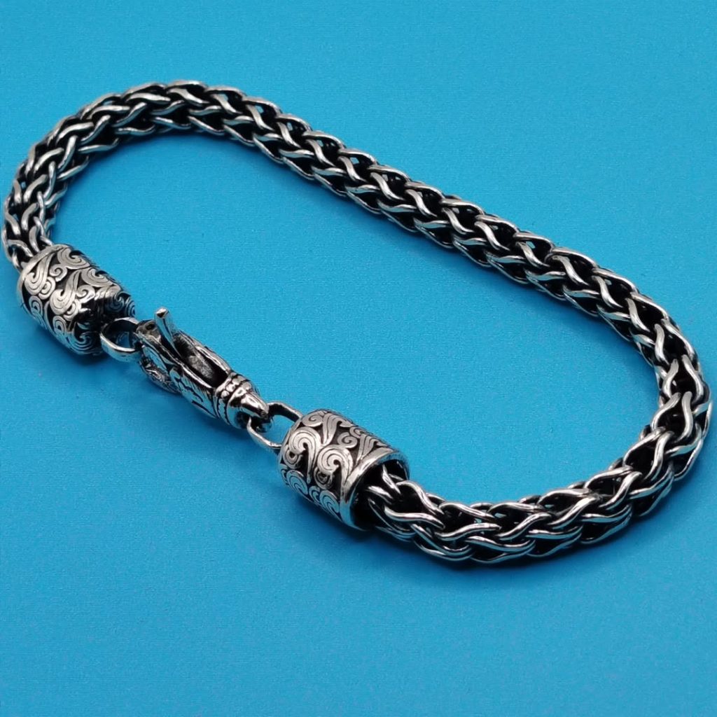 Bali Woven Bracelet 5 mm 925 Sterling Silver